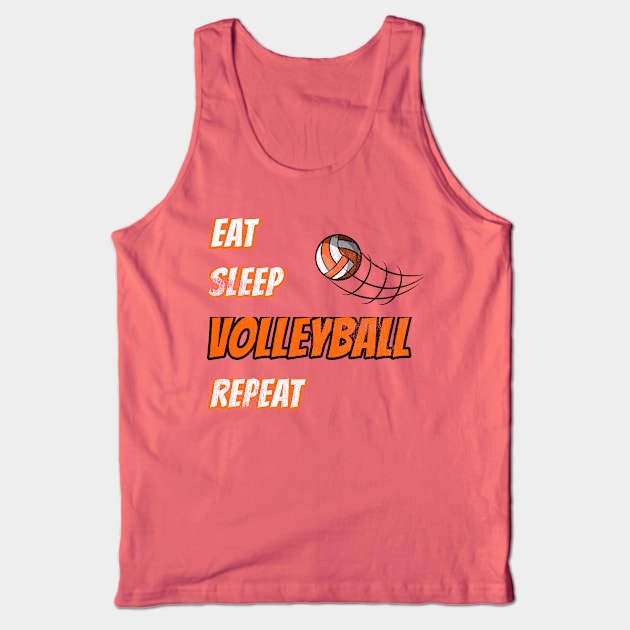 Eat Sleep Volleyball Repeat Sport Fan Gift Tank Top by klimentina